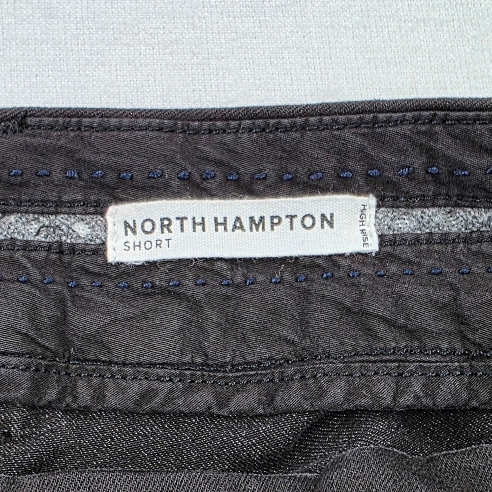 Dear John North Hampton Black High Rise Cuffed Shorts Size 31 Chino Stretch - Picture 7 of 12